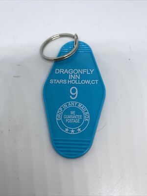 Gilmore girls inspired Dragonfly Inn key tag hotel room key ring with peace NEW