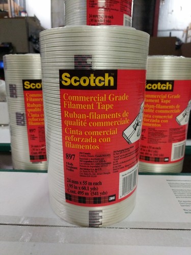 3M - 897 Filament Tape, 1 x 60 yds. / Price is for 9 rolls