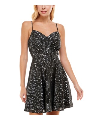 Женское короткое платье TRIXXI на тонких бретельках + расклешенное платье-клеш