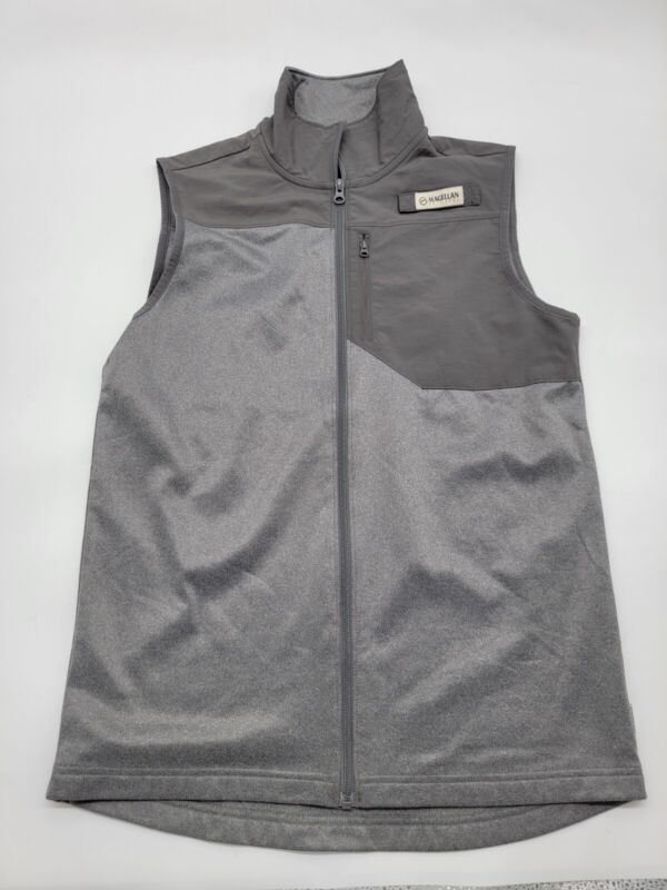 Magellan Outdoors Fish Gear Vest Classic Fit Moisture Wicking Size Small - GRAY