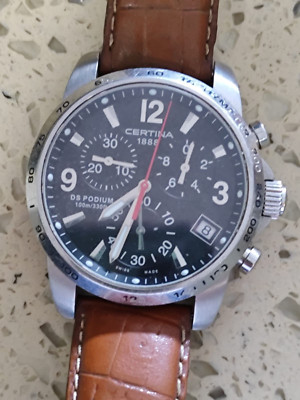 Man wriswatch Certina DS, Podium Chronograph Diver 100m mens  41mm Watch Working