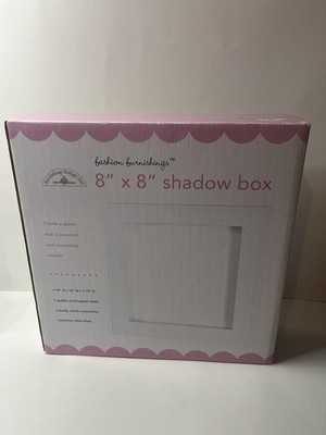 Doodlebug Design 8x8 Shadow box White. New In Box