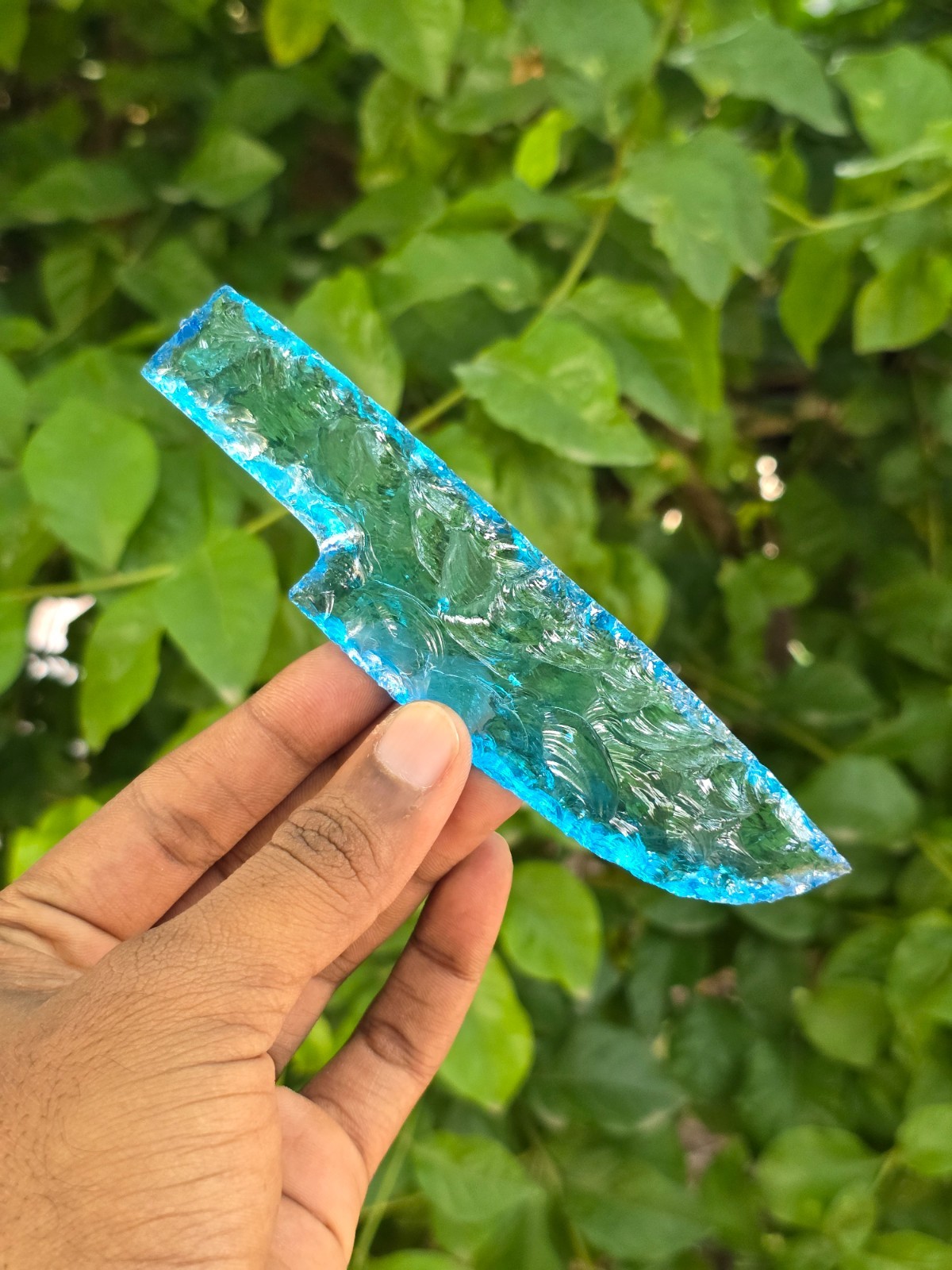 Amazing Rare Blue Aqua Obsidian Knife Crystal Glass Swords