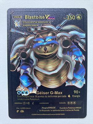 Blastoise VMax Black Pokemon Card Spanish Version