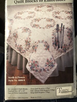 TOBIN 18  Quilt Blocks To Embroidery 6 blocks