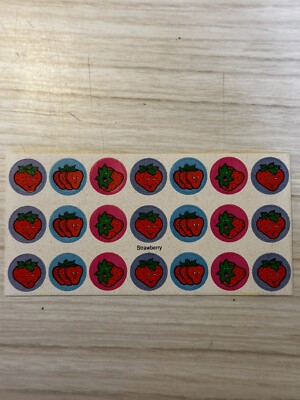 Scratch & Sniff Stickers Vintage 90s Strawberry 7 Sets Of 3 Rare HTF
