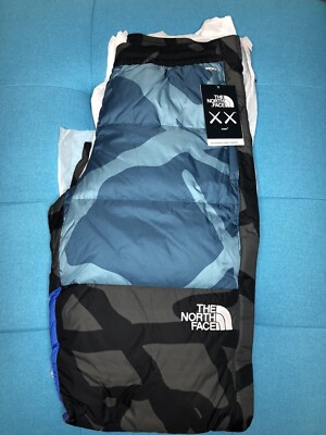 The North Face X KAWS Retro 1996 Nupste Pant Monterey Blue Medium Nupste Print!!