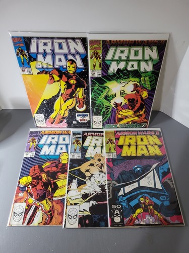 Iron Man Vol 1. (5) Comic Lot Issues 256-259-261-263-264