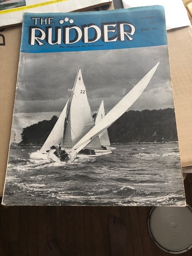 5 Pc Lot The Rudder Magazines 1945-1954 Yacht Sailing Boating Ocean Canoe