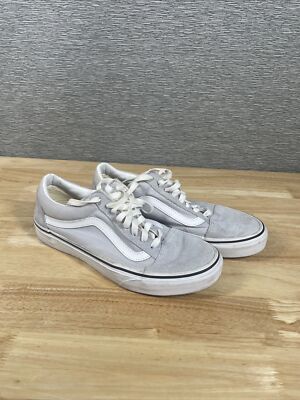 Vans Old Skool Low Top Skateboard Shoes Canvas Grey Size 7