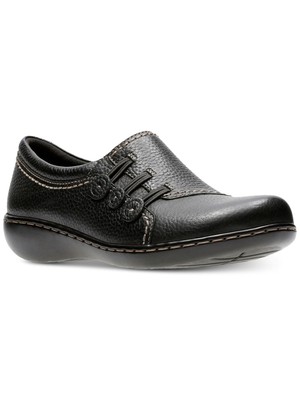 

КОЛЛЕКЦИЯ CLARKS Женские черные туфли без каблука на пуговицах Ahl Effie Flats, Черный, 26067317