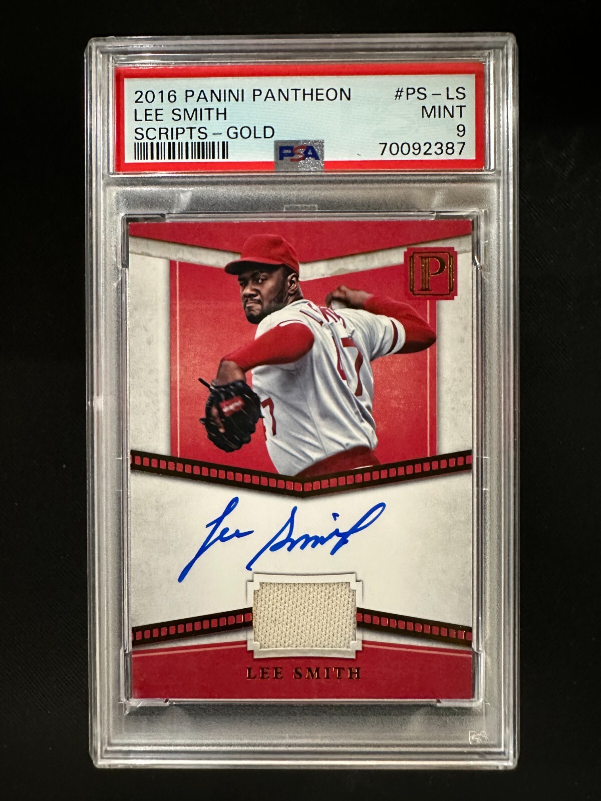 2016 Panini Pantheon #PS-LS Lee Smith - Scripts GOLD /25 - PSA 9