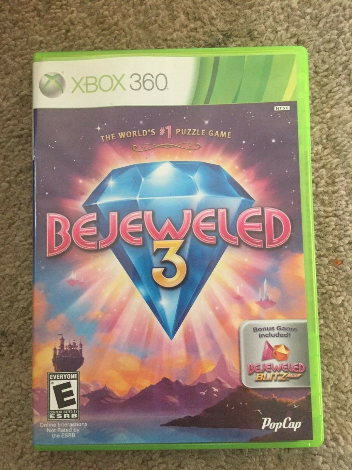 MICROSOFT XBOX 360- BEJEWELED 3- COMPLETE GAME 899274002519 MICROSOFT XBOX 360- BEJEWELED 3- COMPLETE GAME 899274002519