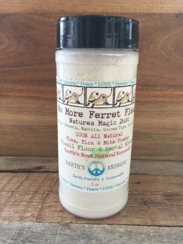 No More Ferret Fleas Natural Flea Powder for Ferrets and Rabbits