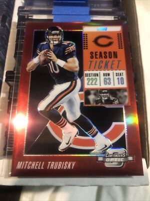2019 contenders optic season ticket  Mitchell Trubisky Bears #176/199 Red