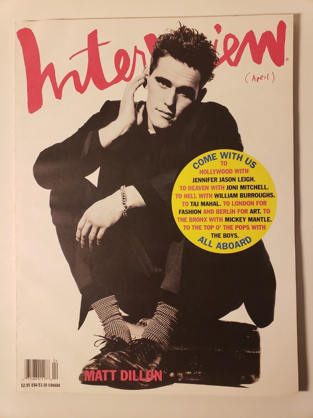 1991 INTERVIEW MAGAZINE MATT DILLON 0 - MATT E 1 Archive