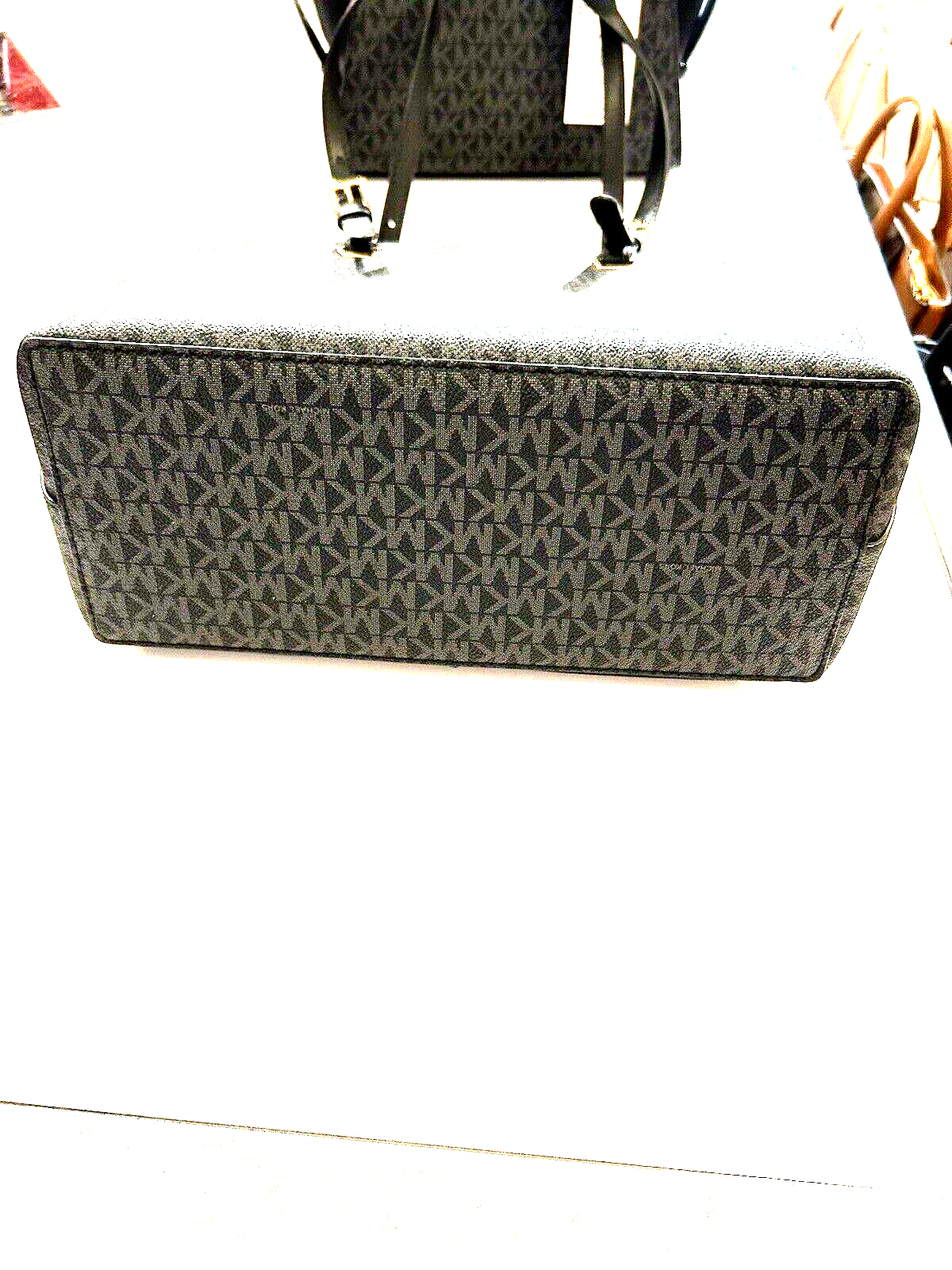 MICHAEL KORS JET SET TRAVEL MEDIUM DOUBLE POCKET TOTE SHOULDER BAG MK BLACK