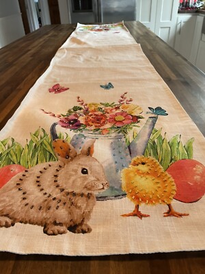 Hop Away Home Easter Beaded Table Runner 78  x 16 