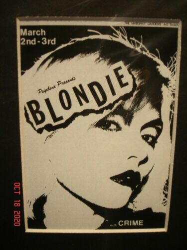 BLONDIE  Mini Mat Framed Concert Poster  "Blondie w/Crime ~ Mabuhay Gardens"