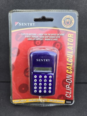 Sentry Clip-on Calculator Math Magnetic Refrigerator Magnet Tiny Miniature NOS