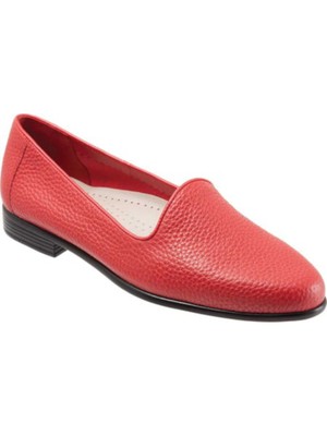 

Женские кожаные туфли без шнуровки TROTTERS Red Liz на блочном каблуке с миндалевидным носком, Красный, T1807600