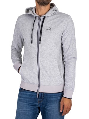 

Мужская толстовка на молнии с логотипом Armani Exchange, серая, Grey
