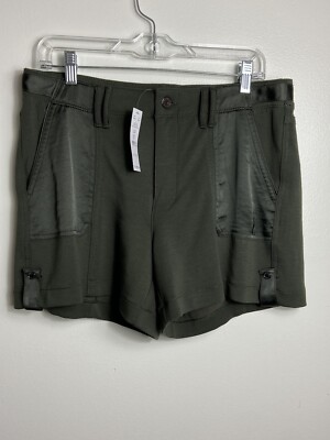 White House Black Market Weekend Relaxed Knit Shorts Size 10 Color Sergeant