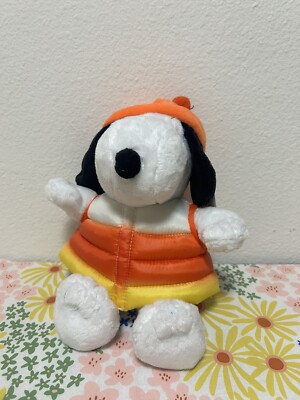 New 2024 Snoopy Halloween Candy Corn Puffer Coat Jacket Plush CVS Exclusive 