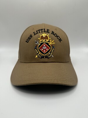 USS LITTLE ROCK The Corps BEIGE Baseball Cap One Size