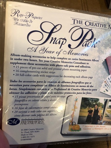 Creative Memories 5x7 Snap Pack “A Year Of Memories” Scrapbook ~ 2Avail