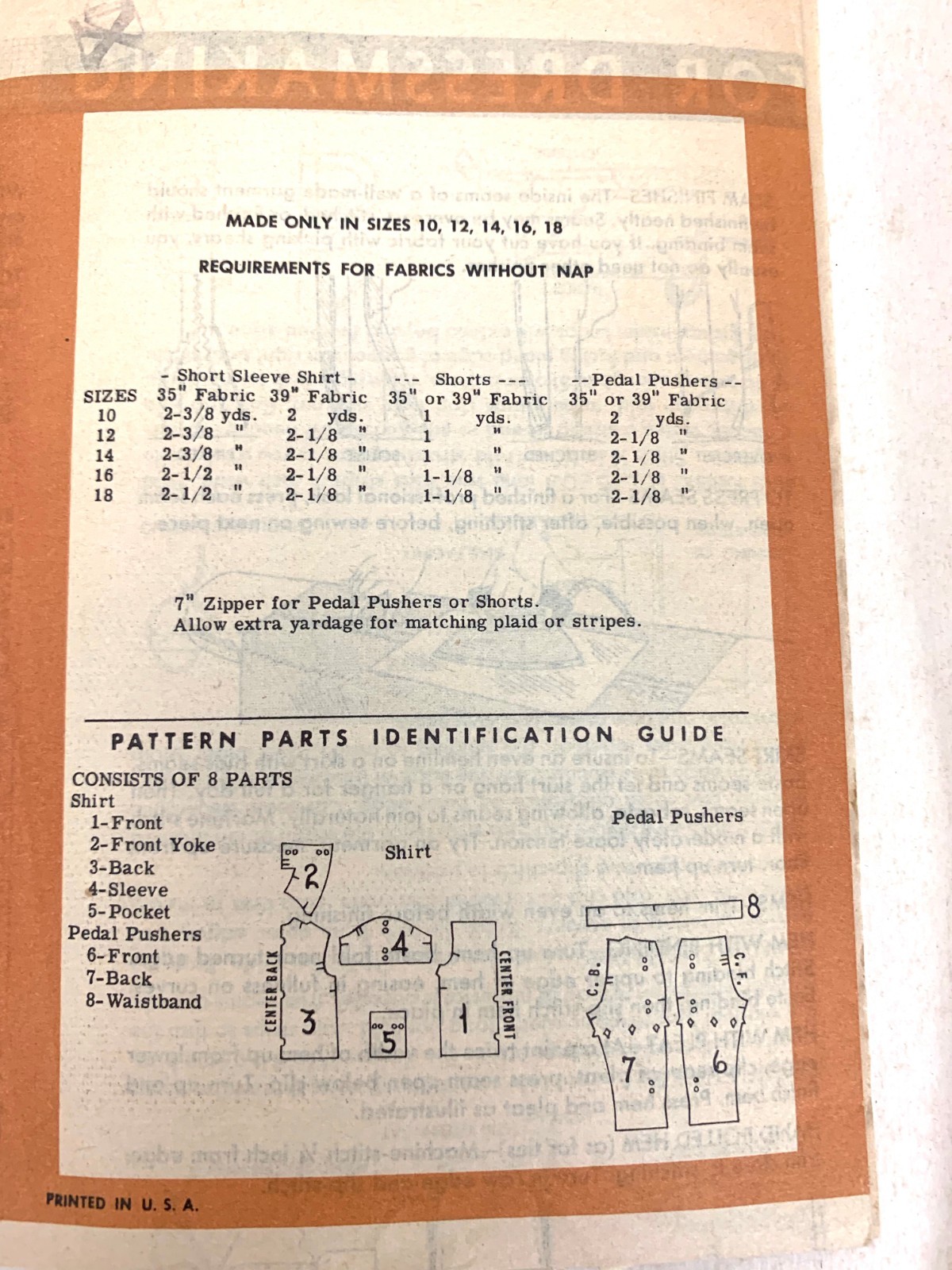 Vtg Sewing Pattern Sewing Pattern Anne Adams #4532 Size 12 Shirt Complete 1950s