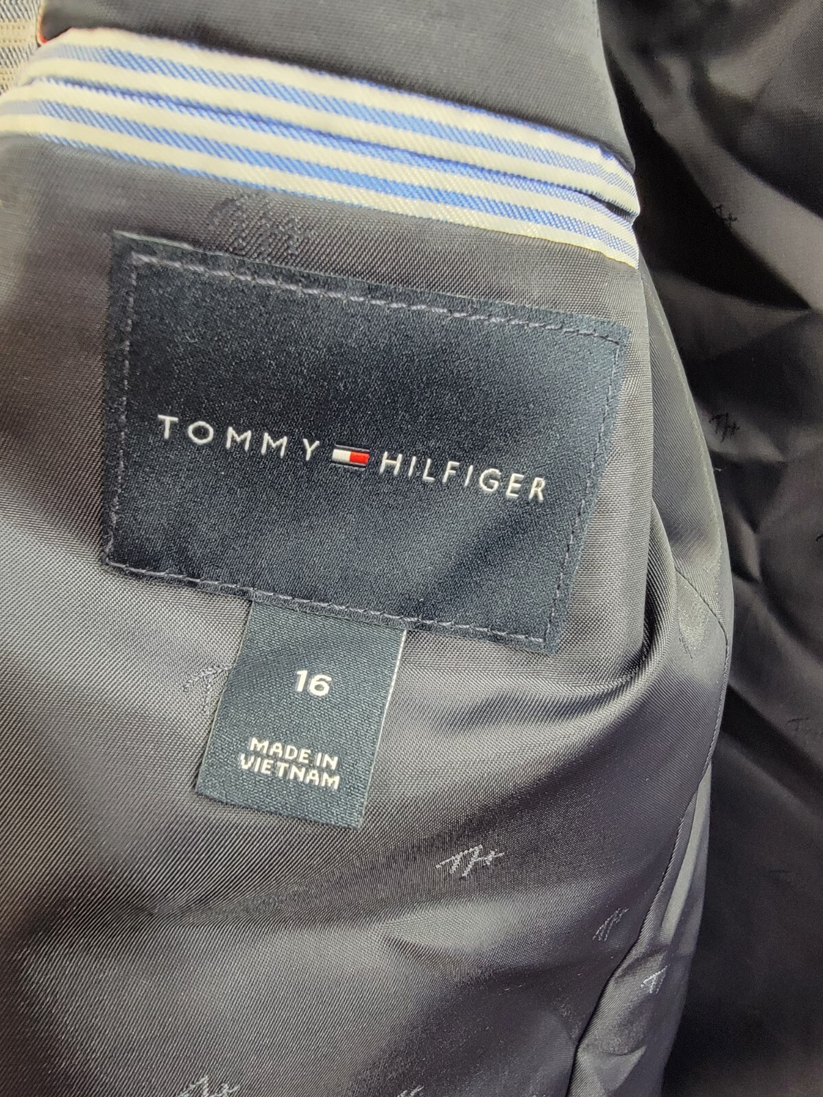 Tommy Hilfiger Modern-Fit Stretch Windowpane Sport Coat Big Boys 16 Multi L/S - Picture 12 of 19