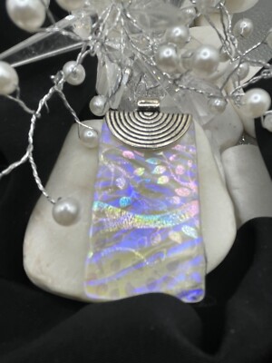 Handmade Dichroic Glass Pendant - Love That Glass- Newest Glass