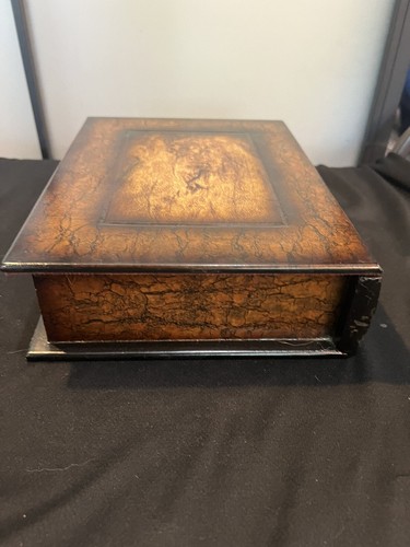 Hollow Faux Book Storage Box Hidden Secret Antique Decor 10.1/4” X 8” X 2.3/4