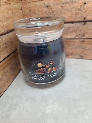 Yankee Candle Medium Sized Jar Crisp Fall Night 13 oz Brand New