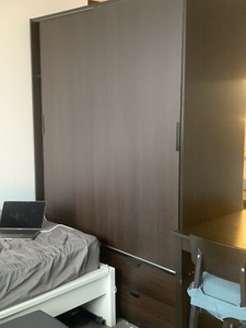 Ikea Trysil Wardrobe With Sliding Door Black Brown Wardrobes