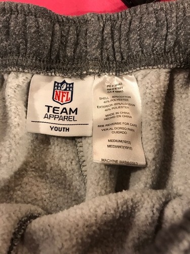 Oakland Raiders NFL Sweatpants With Pockets Youth Medium 10-12 Elastic Waist