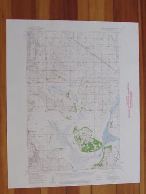 Graham Island North Dakota 1959 Original Vintage USGS Topo Map
