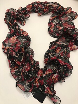 RALPH LAUREN WOMEN S Ridley Blooms FA23 - 621 Martin   Red Scarf Ruffle O / S
