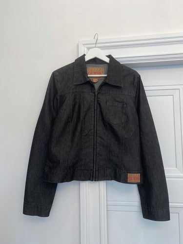 VTG GUESS USA DENIM ZIP JACKET LARGE 90s Y2K | eBay
