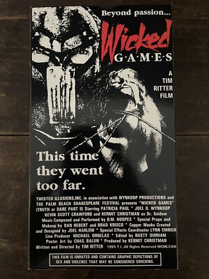 Wicked Games (VHS, 1994) Twisted Illusions Inc SOV Tim Ritter Rare