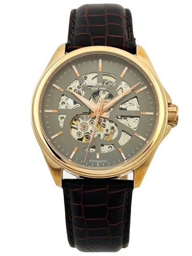 [ケネスコール] KENNETH COLE KC4991 Kenneth Cole New York KC1549 Automatic Gold-Tone Brown Leather