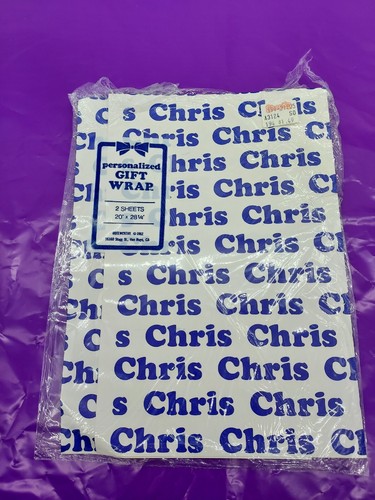 1982 Gift Wrap 1 Sheet Scrapbooking