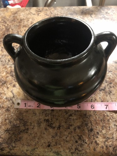 RRP Robinson Ransbottom Art Pottery Roseville Jardiniere Black Pot Planter Vase