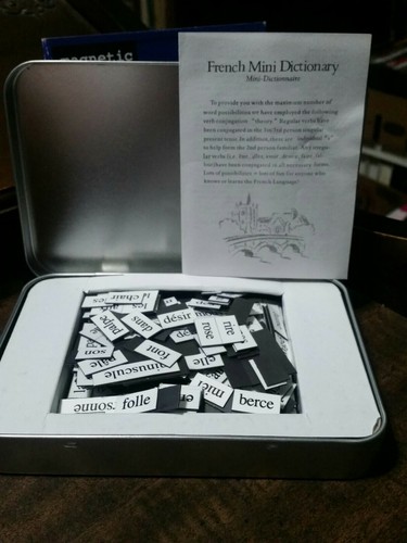 MAGNETIC POETRY--French language kit-500 words--learn language!  NEW!