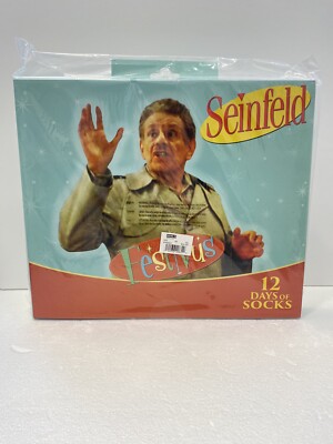 Seinfeld 12 Days of Socks Mens 12 pair  8 Low Cut & 4 Crew Shoe Size 6-12 New