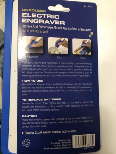 New Battery Operated Engraving Tool Pen Style Cordless Electric Engraver Etcher