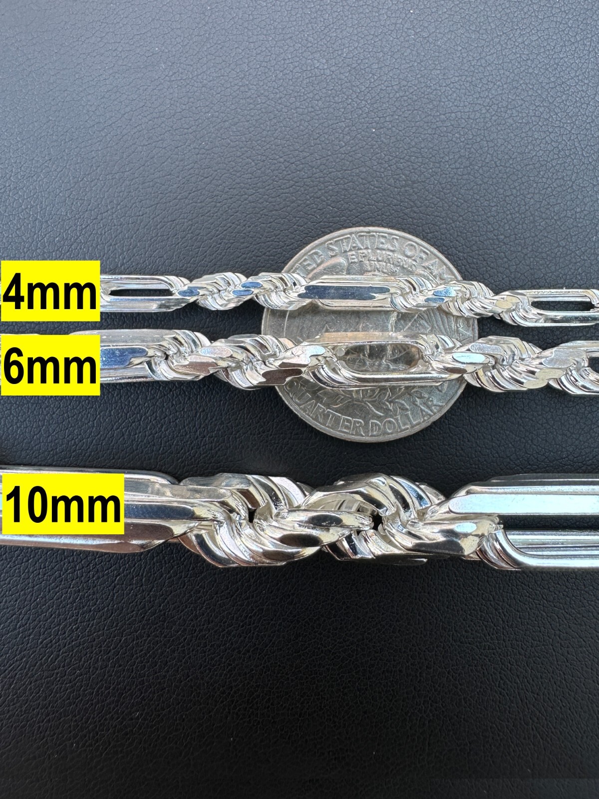 FigaRope Milano Chain Real Solid 925 Sterling Silver Necklace Or Bracelet 4-10mm