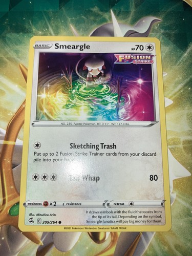 Pokémon Karte Smeargle 209/264 – Common Aus Fusion Strike (Schwert & Schild)