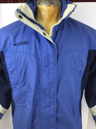 Columbia Windbreaker Sz 14-16 Bugaboo Blue Full Zip Hoodie Vintage Sportswear